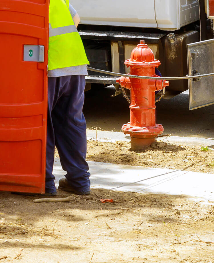 portable restroom pumping